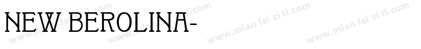 new Berolina字体转换